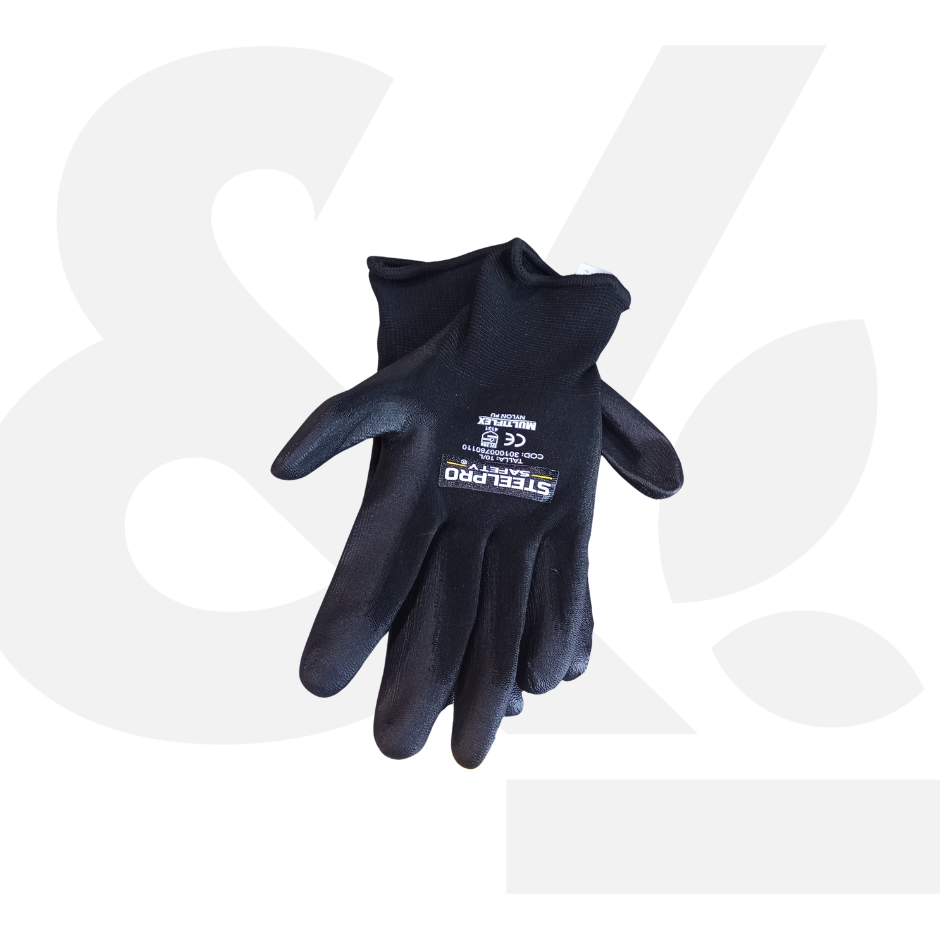 Guantes de Poli algodón con Recubrimiento en Látex Corrugado