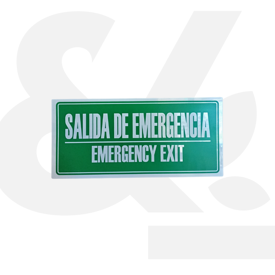 Señalización en PVC "Salida De Emergencia"