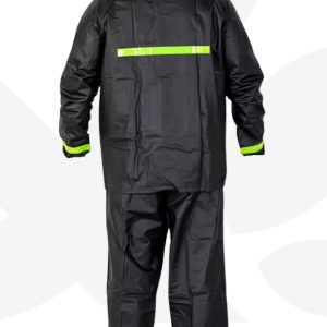 Conjunto Impermeable Reflectivo Negro Talla-M