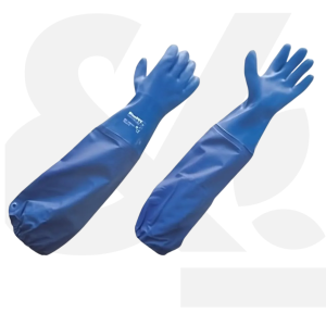 Guante Semicorrugado Industrial Blue Pvc Long 60Cms Manga Zubi-Ola talla 8